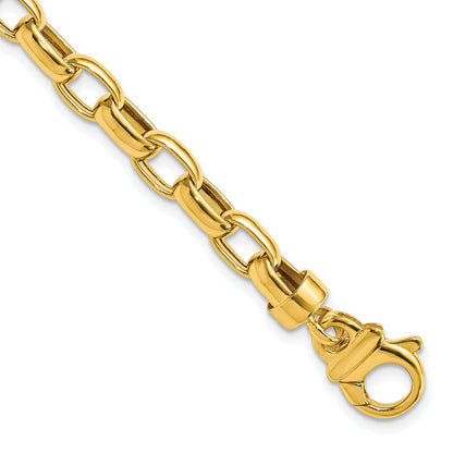 7.5 Inch 14K 7.5In 6.25mm Polished Fancy Link Bracelet