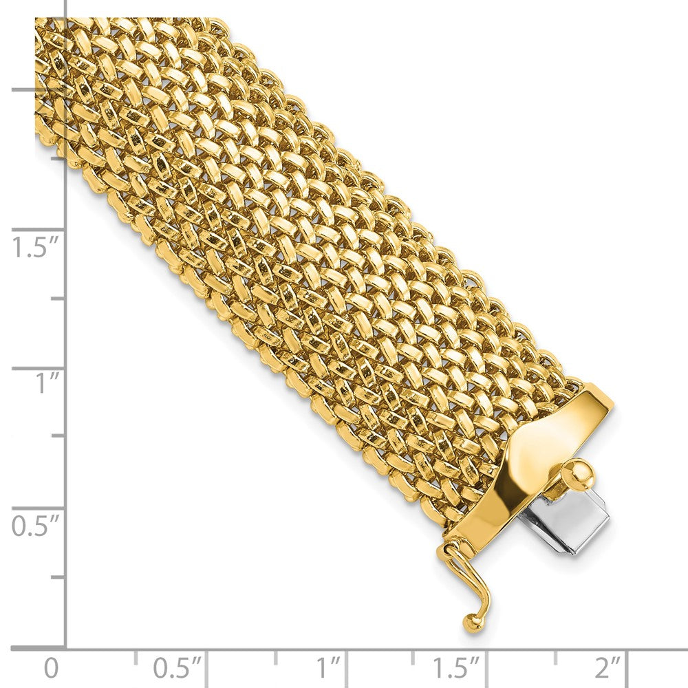 7.25 Inch 14K 7.25In 18.75mm Polished Mesh Bracelet