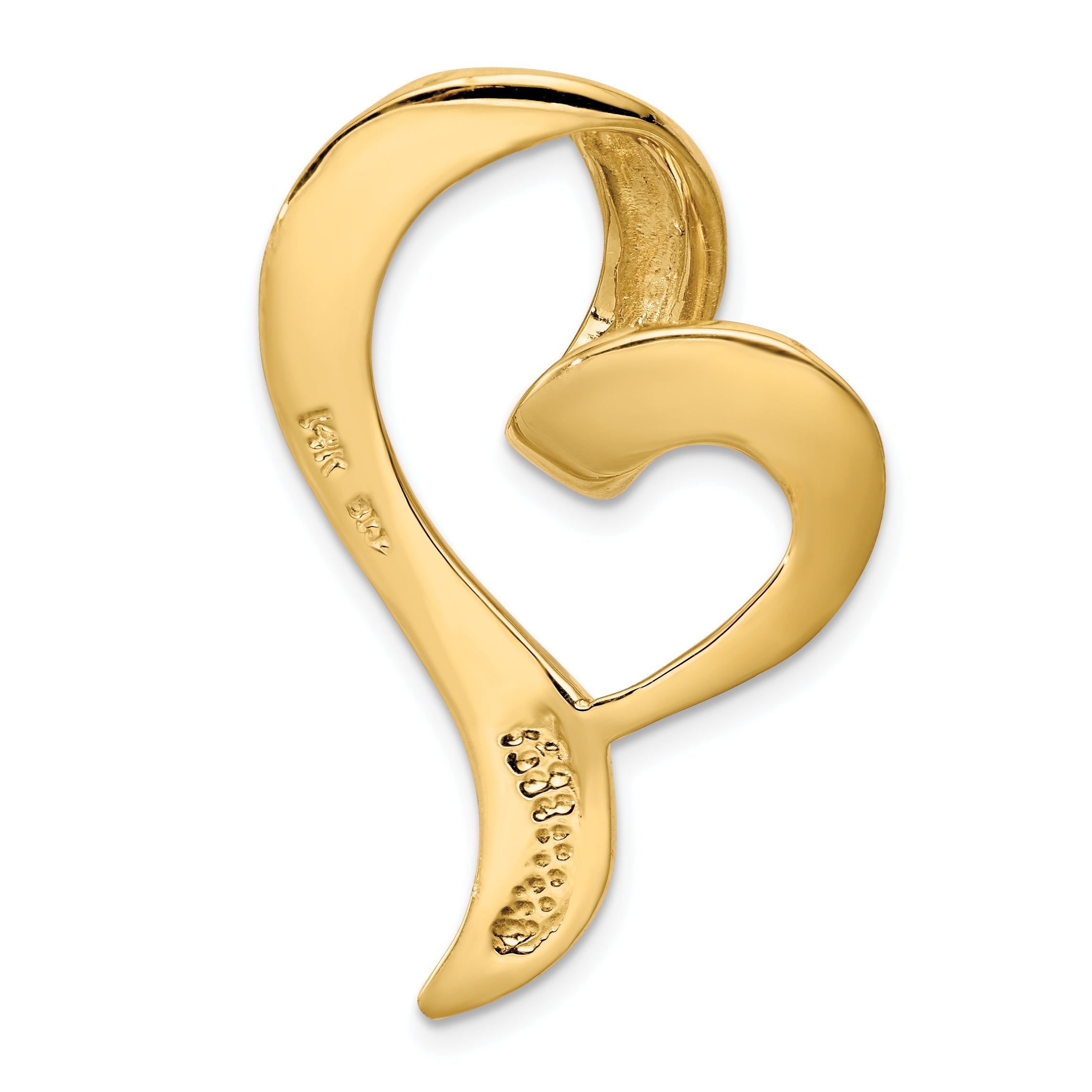 14K Yellow Gold Heart Slide