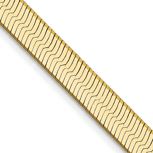 22 Inch 14K 5mm Silky Herringbone Chain
