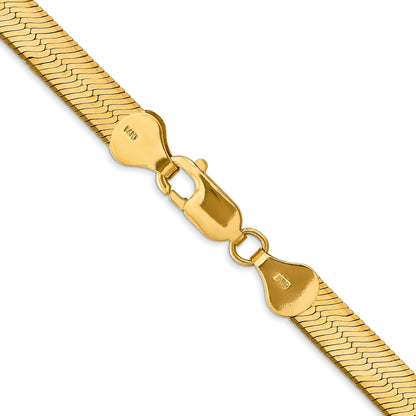 22 Inch 14K 6.5mm Silky Herringbone Chain