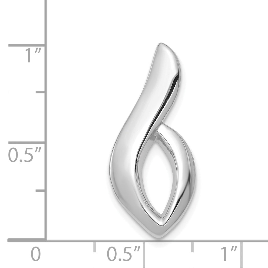 14K White Gold Fits Up To 6mm Regular, 8mm Fancy Omega Slide