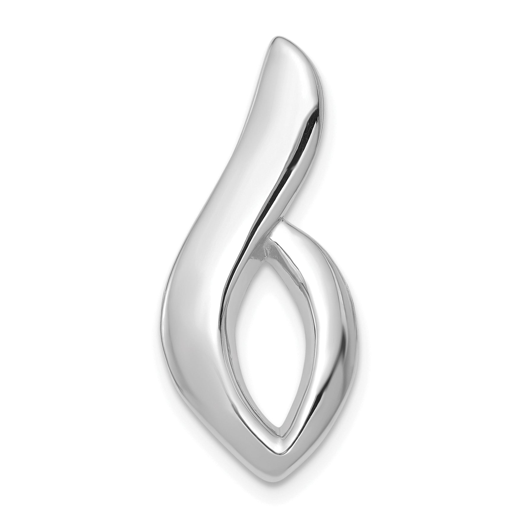 14K White Gold Fits Up To 6mm Regular, 8mm Fancy Omega Slide