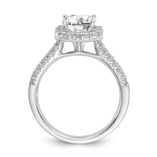 1 3/4 CT Halo Enhanced Clarity Big Diamond Engagement Ring Round Cut 14K White Gold (G-H, SI)