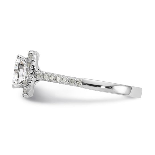 1 3/4 CT Halo Enhanced Clarity Big Diamond Engagement Ring Round Cut 14K White Gold (G-H, SI)