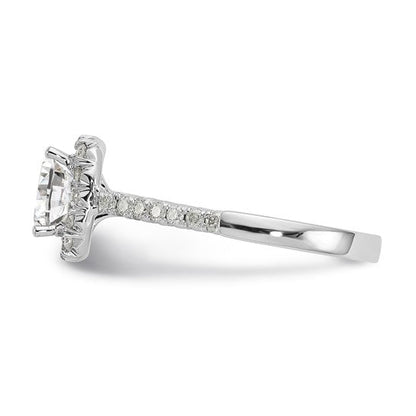 1 3/4 CT Halo Enhanced Clarity Big Diamond Engagement Ring Round Cut 14K White Gold (G-H, SI)