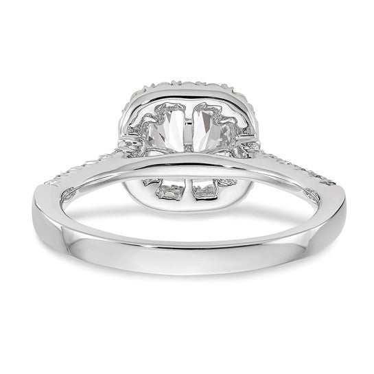 1 3/4 CT Halo Enhanced Clarity Big Diamond Engagement Ring Round Cut 14K White Gold (G-H, SI)