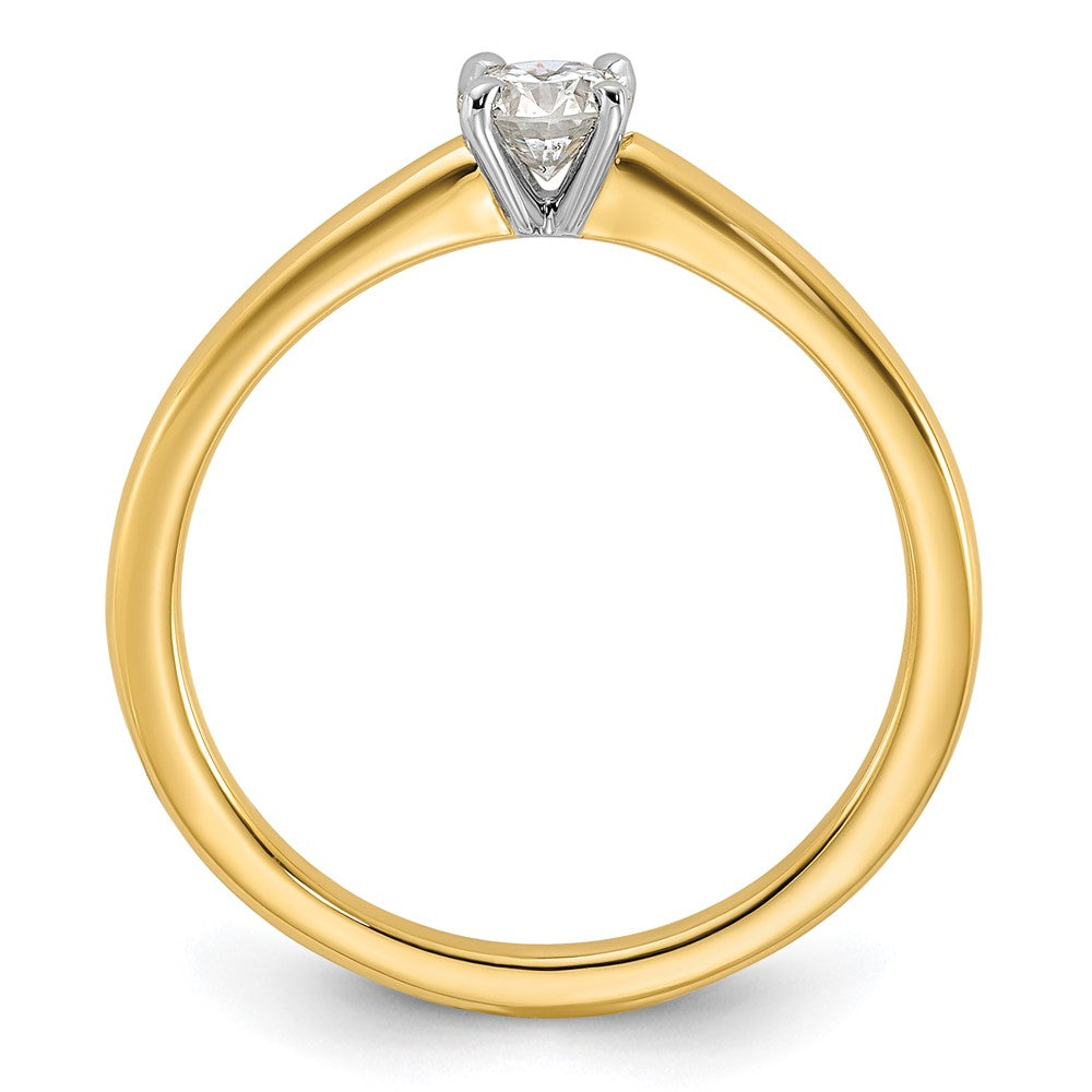 14k Two-tone 1/4 Ct. Lab Grown Diamond VS/SI+ G+ Round Solitaire Engagement Ring