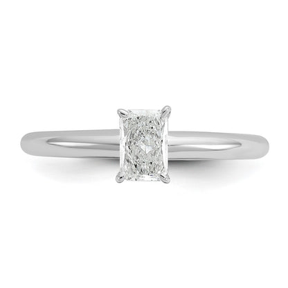 14k White Gold 1/2 Ct. Lab Grown Diamond VS/SI+ G+ Radiant Solitare Engagement Ring