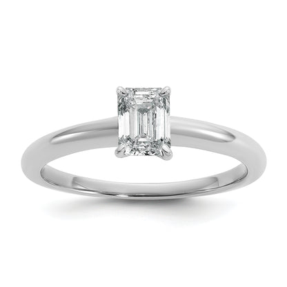14k White Gold 3/4 Ct. Lab Grown Diamond VS/SI+ G+ Emerald Solitare Engagement Ring