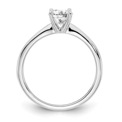 14K White Gold 3/4 carat Certified Lab Grown Diamond VS+ F+ Oval Complete Solitaire Engagement Ring