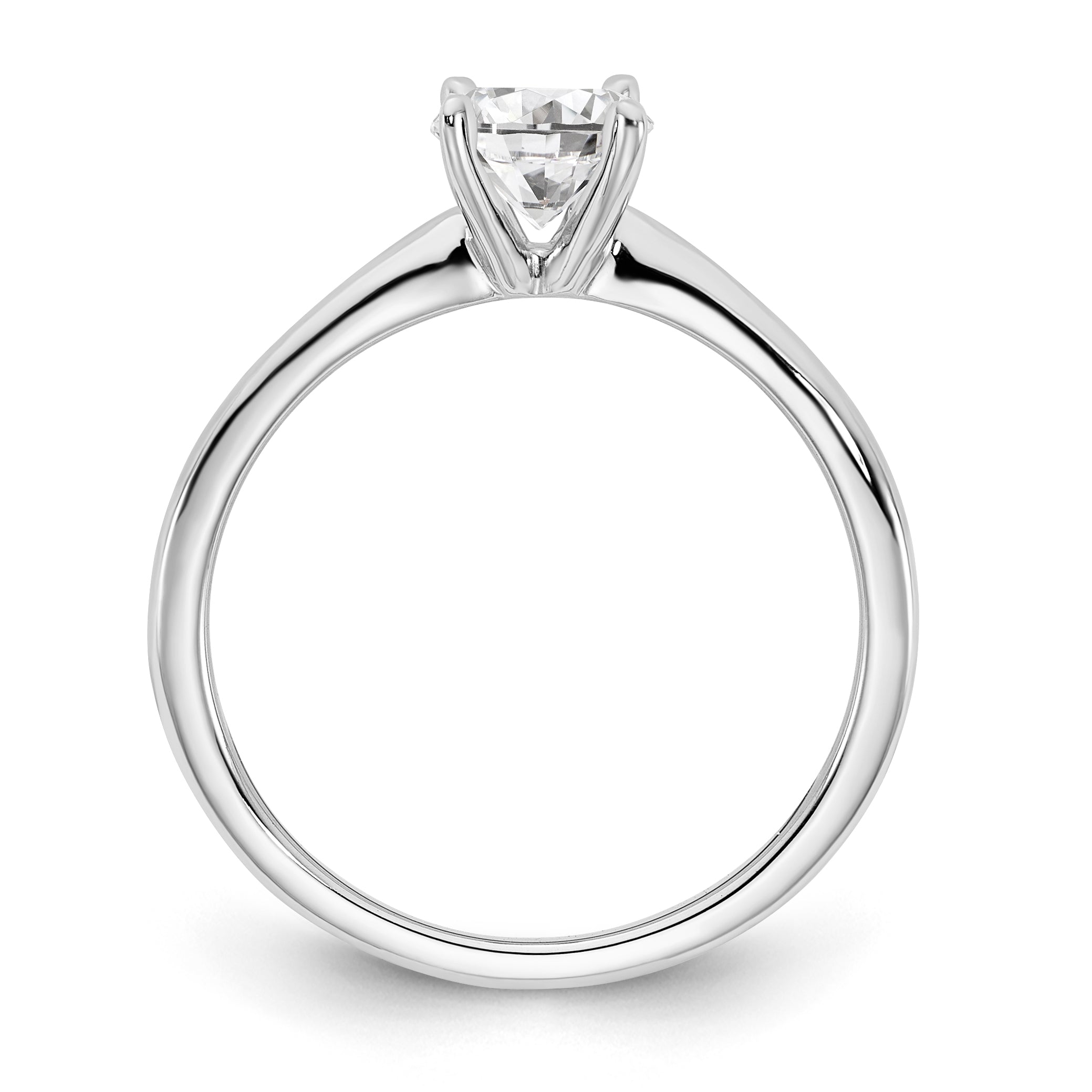 14k White Gold 3/4 Ct. Lab Grown Diamond VS/SI+ G+ Oval Solitare Engagement Ring