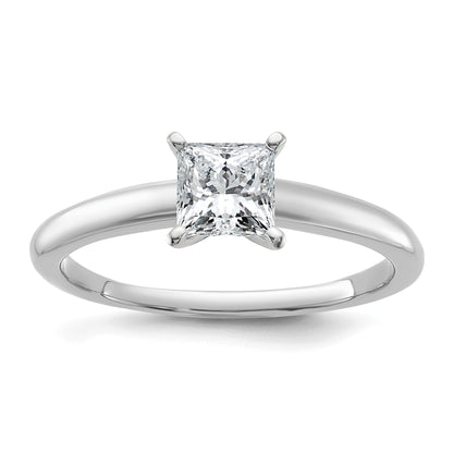 14k White Gold 3/4 Ct. Certified Lab Grown Diamond VS/SI+ G+ Princess Solitare Engagement Ring