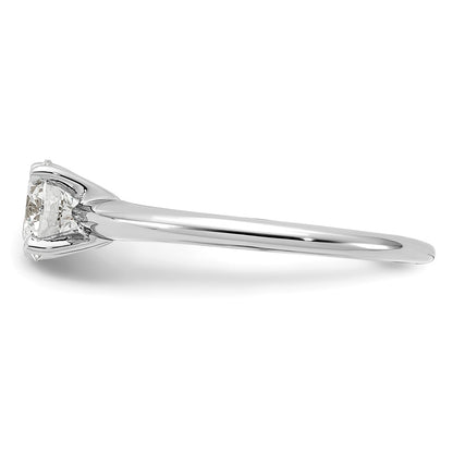 14k White Gold 3/4 Ct. Certified Complete Lab Grown Diamond VS/SI+ G+ Round Solitaire Engagement Ring