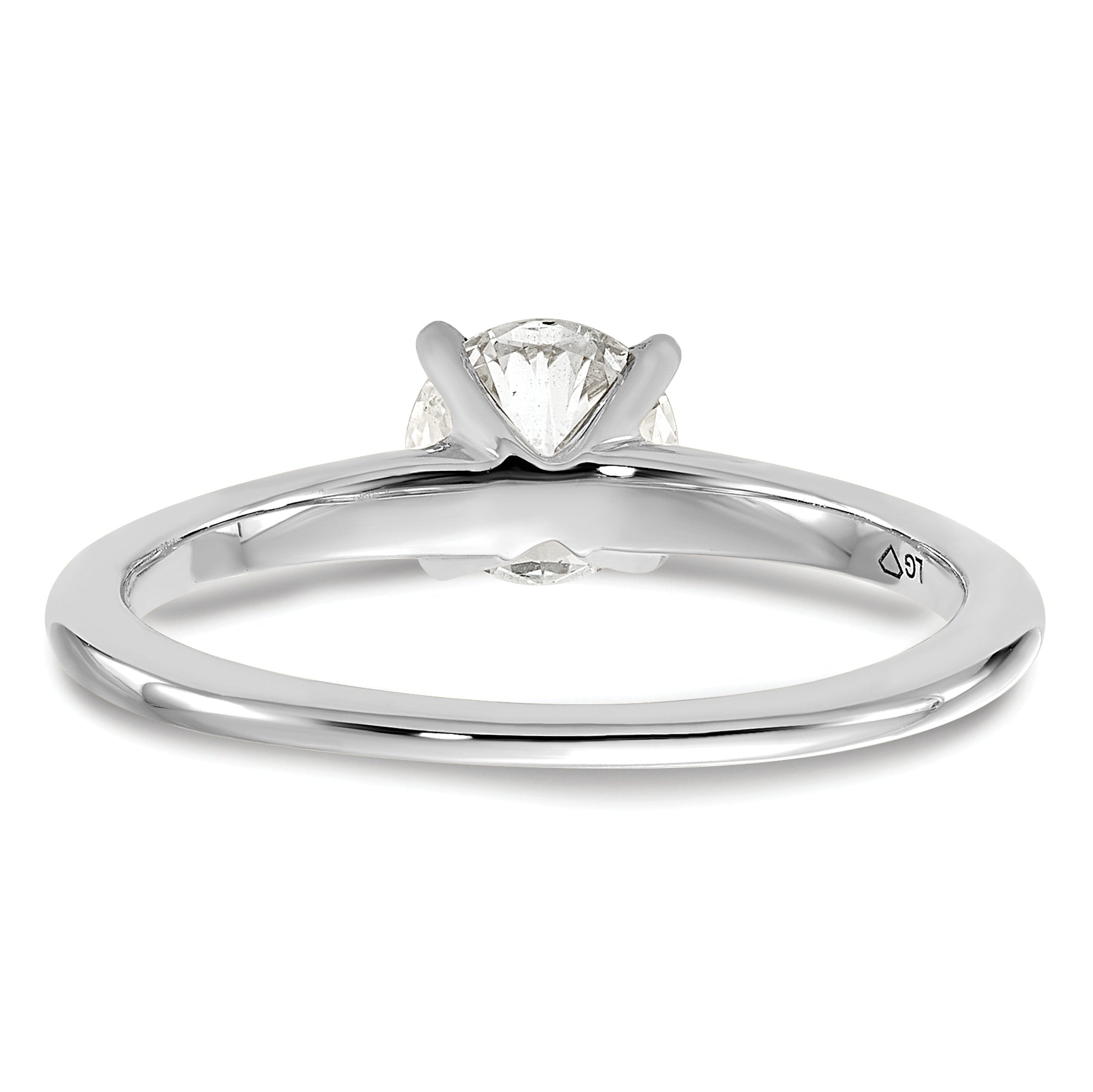 14k White Gold 3/4 Ct. Certified Lab Grown Diamond VS/SI+ G+ Round Solitaire Engagement Ring