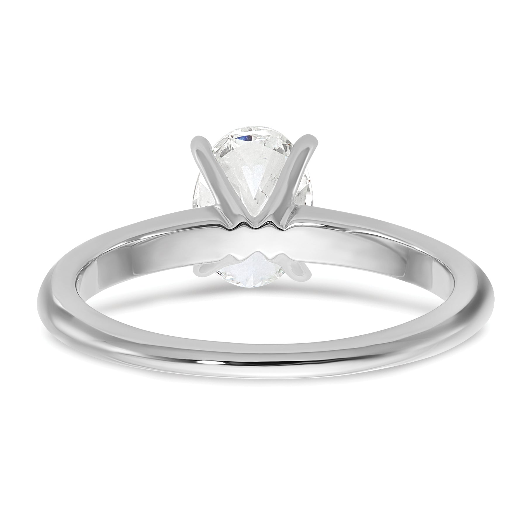 14k White Gold 1 Ct. Lab Grown Diamond VS/SI+ G+ Oval Solitare Engagement Ring