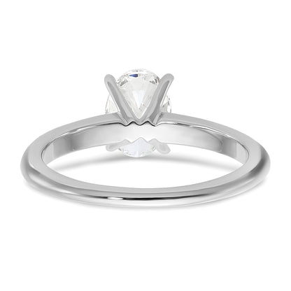 14k White Gold 1 Ct. Lab Grown Diamond VS/SI+ G+ Oval Solitare Engagement Ring