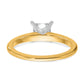 14k Two-tone 1 Ct. Lab Grown Diamond VS/SI+ G+ Princess Solitare Engagement Ring