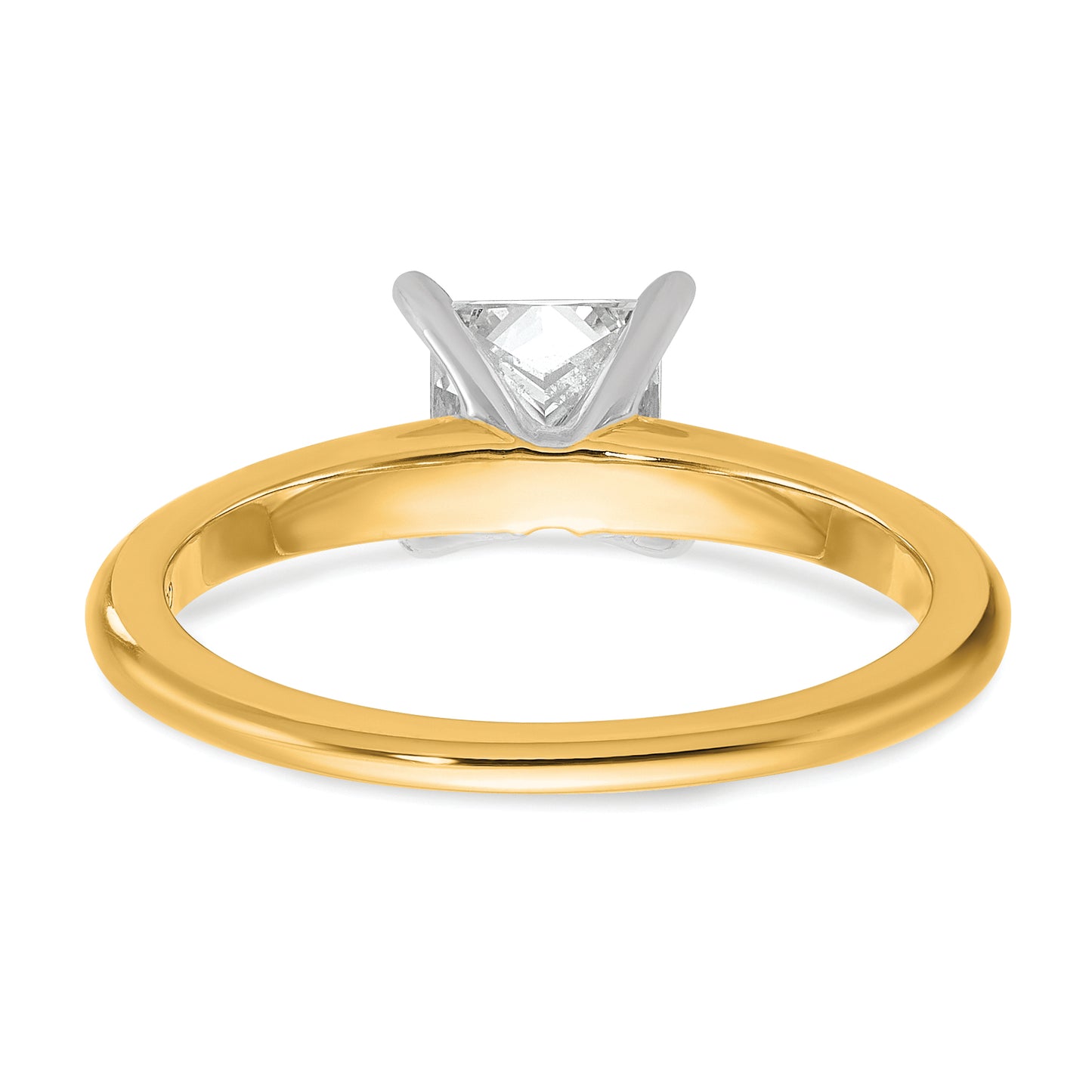 14k Two-tone 1 Ct. Lab Grown Diamond VS/SI+ G+ Princess Solitare Engagement Ring