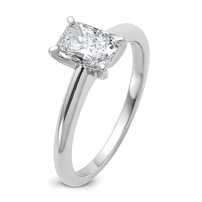 14k White Gold 1 Ct. Lab Grown Diamond VS/SI+ G+ Radiant Solitare Engagement Ring