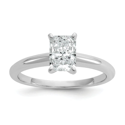 14k White Gold 1 Ct. Certified Lab Grown Diamond VS/SI+ G+ Radiant Solitare Engagement Ring