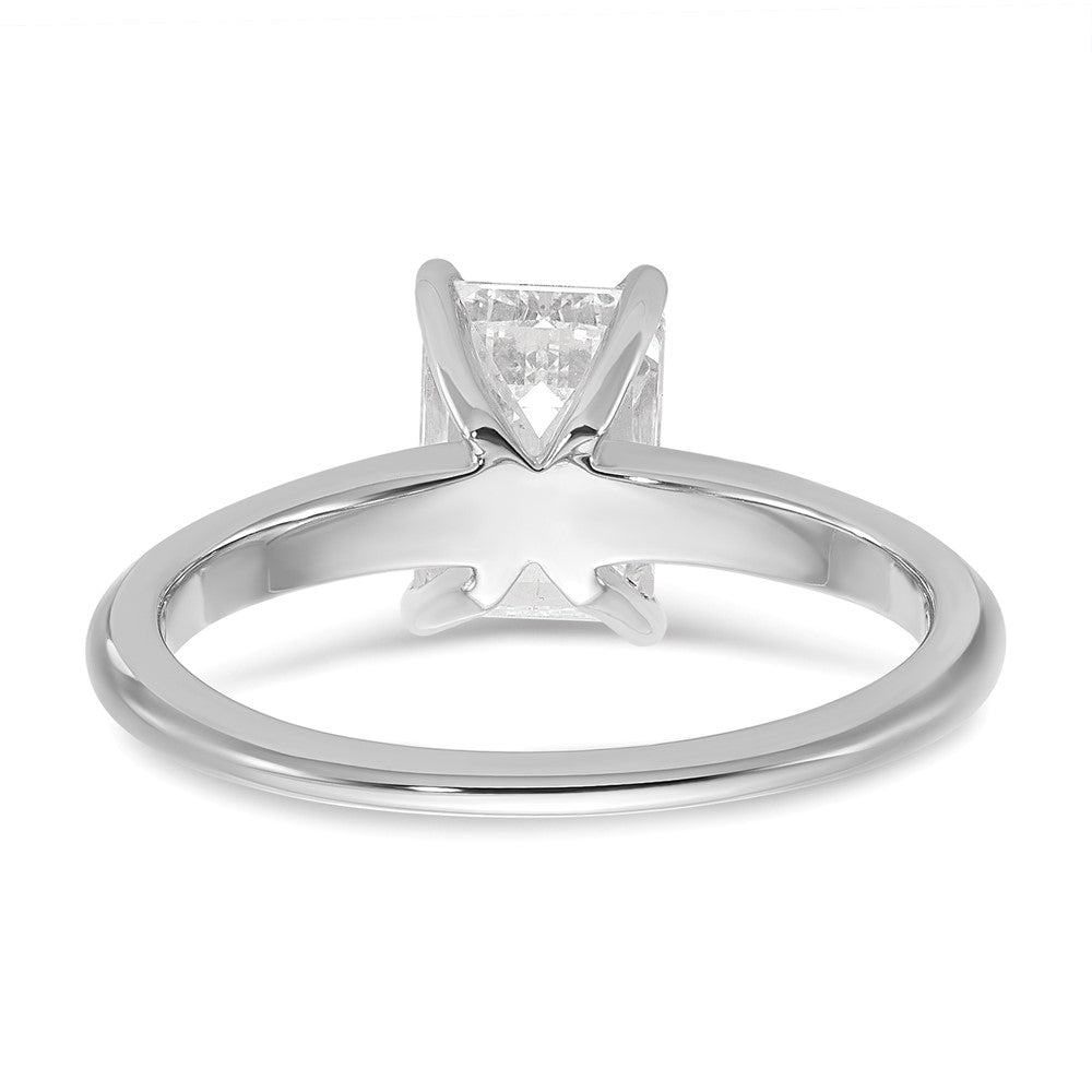 14k White Gold 1 1/2 Ct. Lab Grown Diamond VS/SI+ G+ Emerald Solitare Engagement Ring