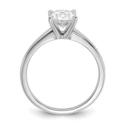 14k White Gold 1 1/2 Ct. Certified Lab Grown Diamond VS/SI+ G+ Oval Solitare Engagement Ring