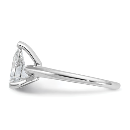 14k White Gold 1 1/2 Ct. Lab Grown Diamond VS/SI+ G+ Pear Solitare Engagement Ring