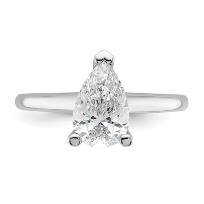 14k White Gold 1 1/2 Ct. Lab Grown Diamond VS/SI+ G+ Pear Solitare Engagement Ring
