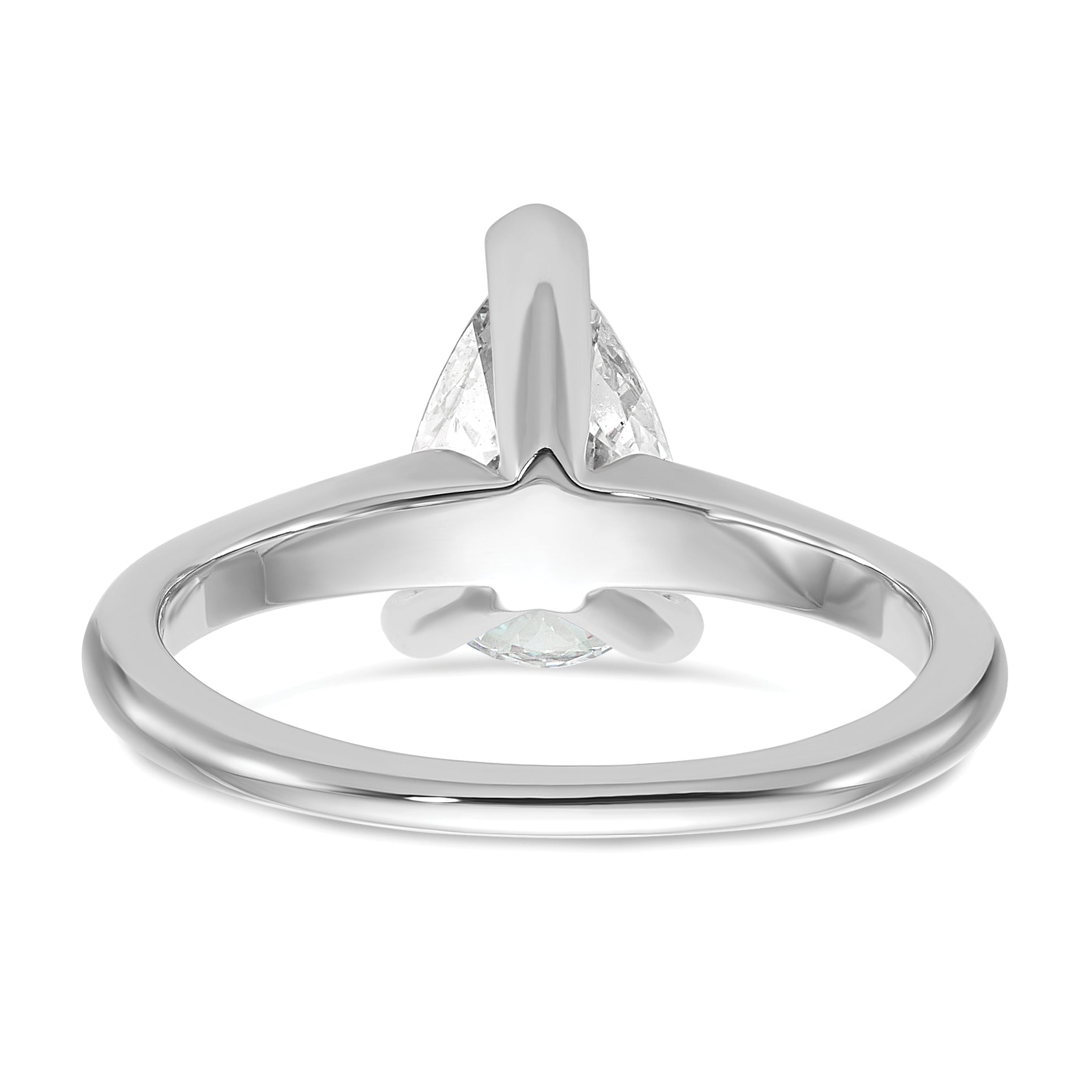 14k White Gold 1 1/2 Ct. Lab Grown Diamond VS/SI+ G+ Pear Solitare Engagement Ring