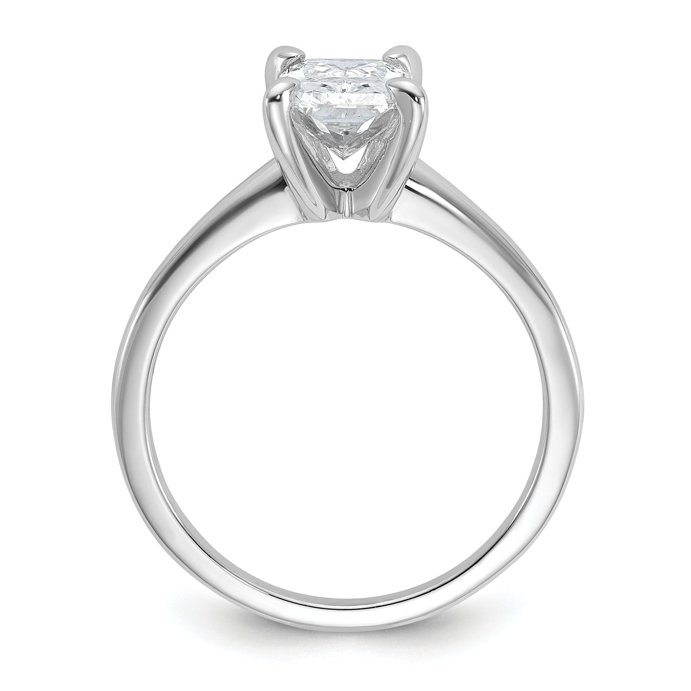 14k White Gold 1 1/2 Ct. Lab Grown Diamond VS/SI+ G+ Radiant Solitare Engagement Ring