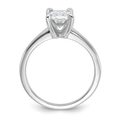 14k White Gold 1 1/2 Ct. Lab Grown Diamond VS/SI+ G+ Radiant Solitare Engagement Ring