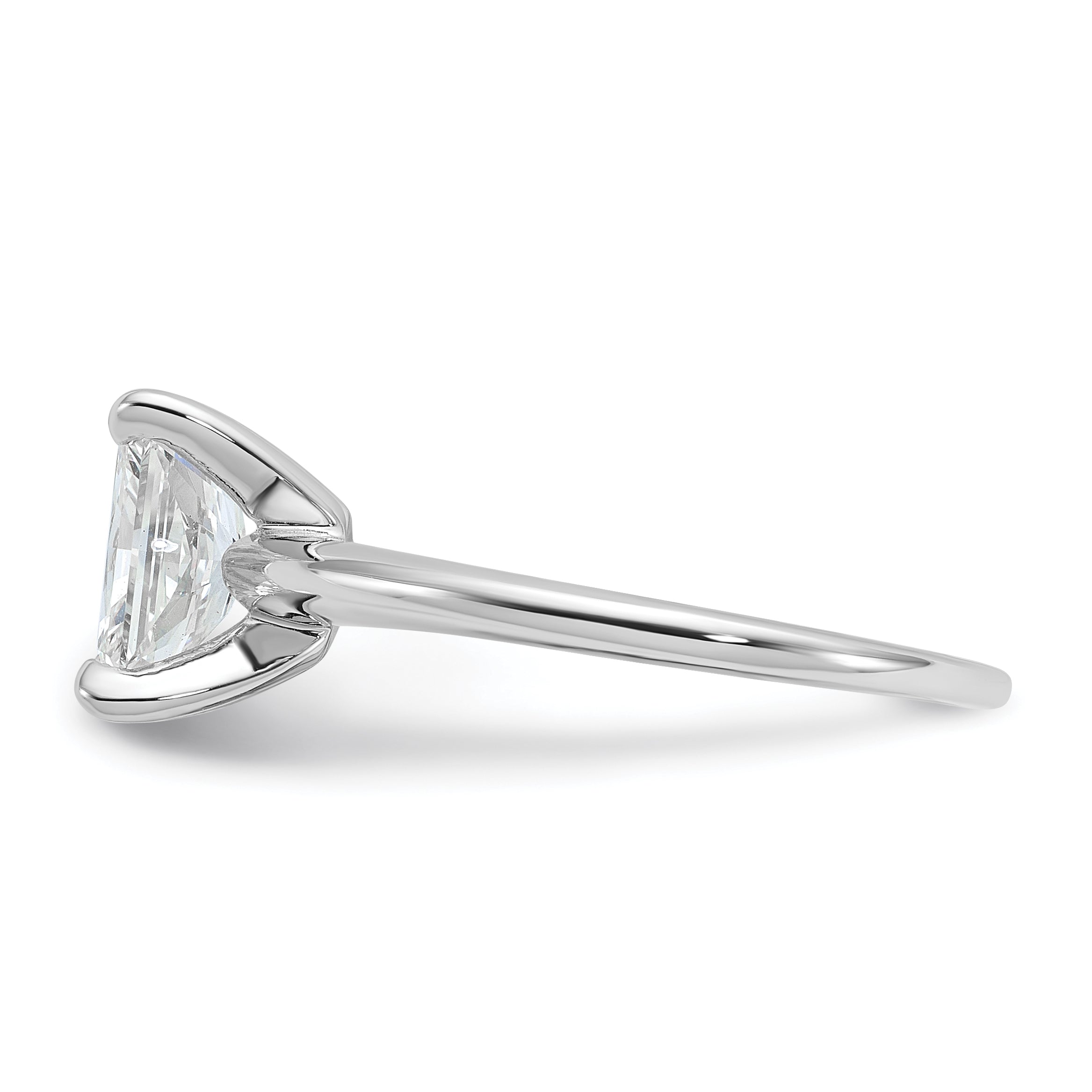 14k White Gold 1 1/2 Ct. Lab Grown Diamond VS/SI+ G+ Radiant Solitare Engagement Ring
