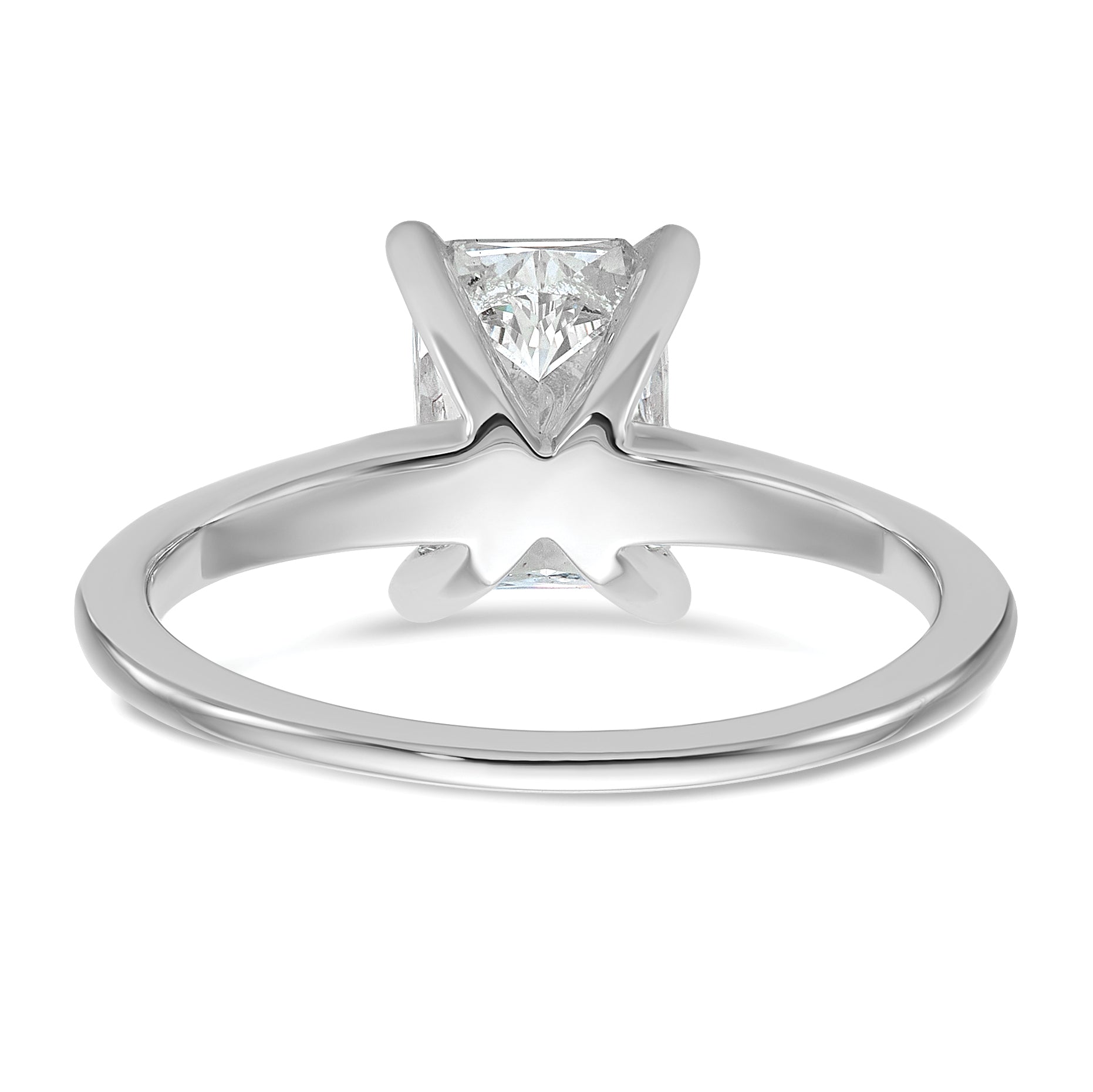 14k White Gold 1 1/2 Ct. Lab Grown Diamond VS/SI+ G+ Radiant Solitare Engagement Ring