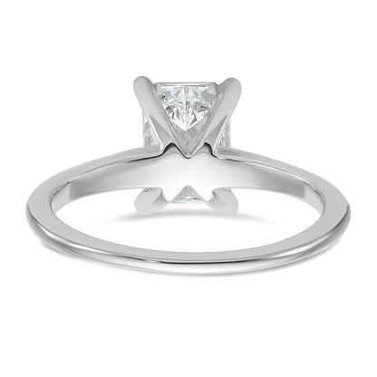 14k White Gold 1 1/2 Ct. Lab Grown Diamond VS/SI+ G+ Radiant Solitare Engagement Ring