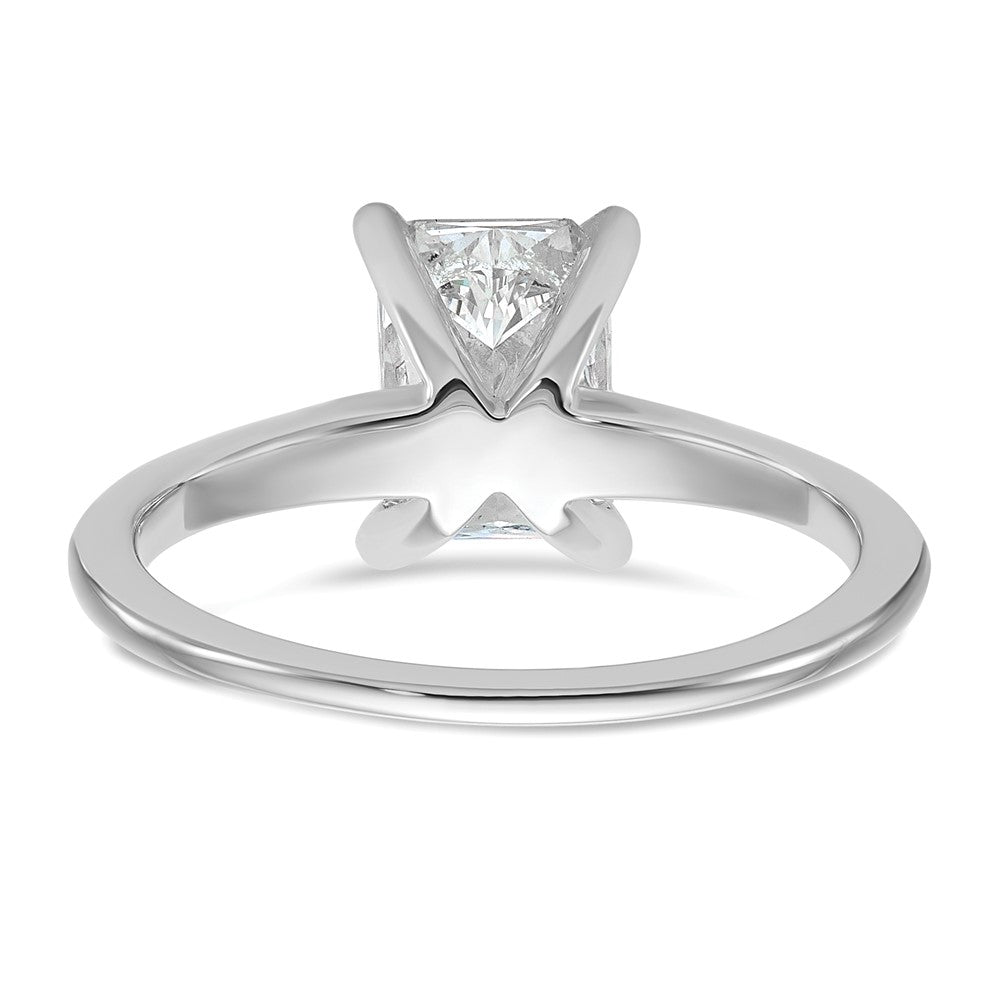 14k White Gold 1 1/2 Ct. Certified Lab Grown Diamond VS/SI+ G+ Radiant Solitare Engagement Ring