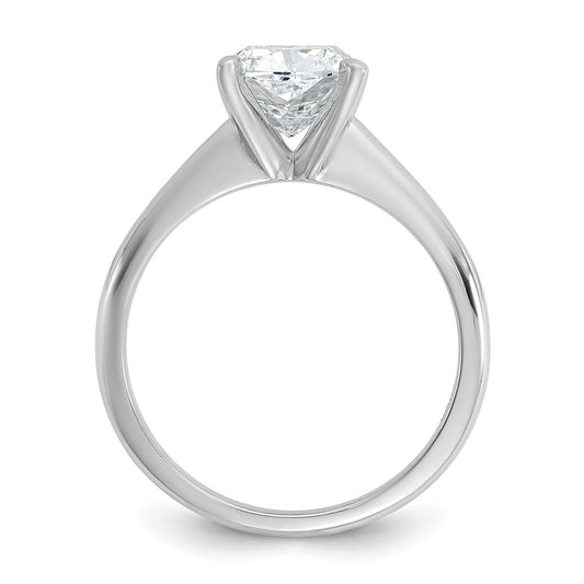 14k White Gold 2 Ct. Certified Lab Grown Diamond VS/SI+ G+ Cushion Solitare Engagement Ring