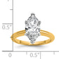 14k Two-tone 2 1/2 Ct. Lab Grown Diamond VS/SI+ G+ Marquise Solitare Engagement Ring