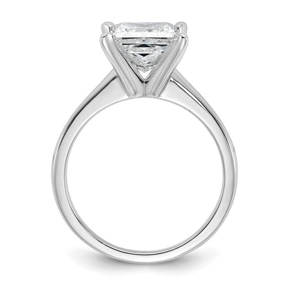 14k White Gold 2 1/2 Ct. Certified Lab Grown Diamond VS/SI+ G+ Princess Solitare Engagement Ring
