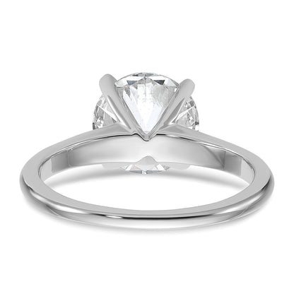 14k White Gold 3 Ct. Certified Complete Lab Grown Diamond VS/SI+ G+ Round Solitaire Engagement Ring