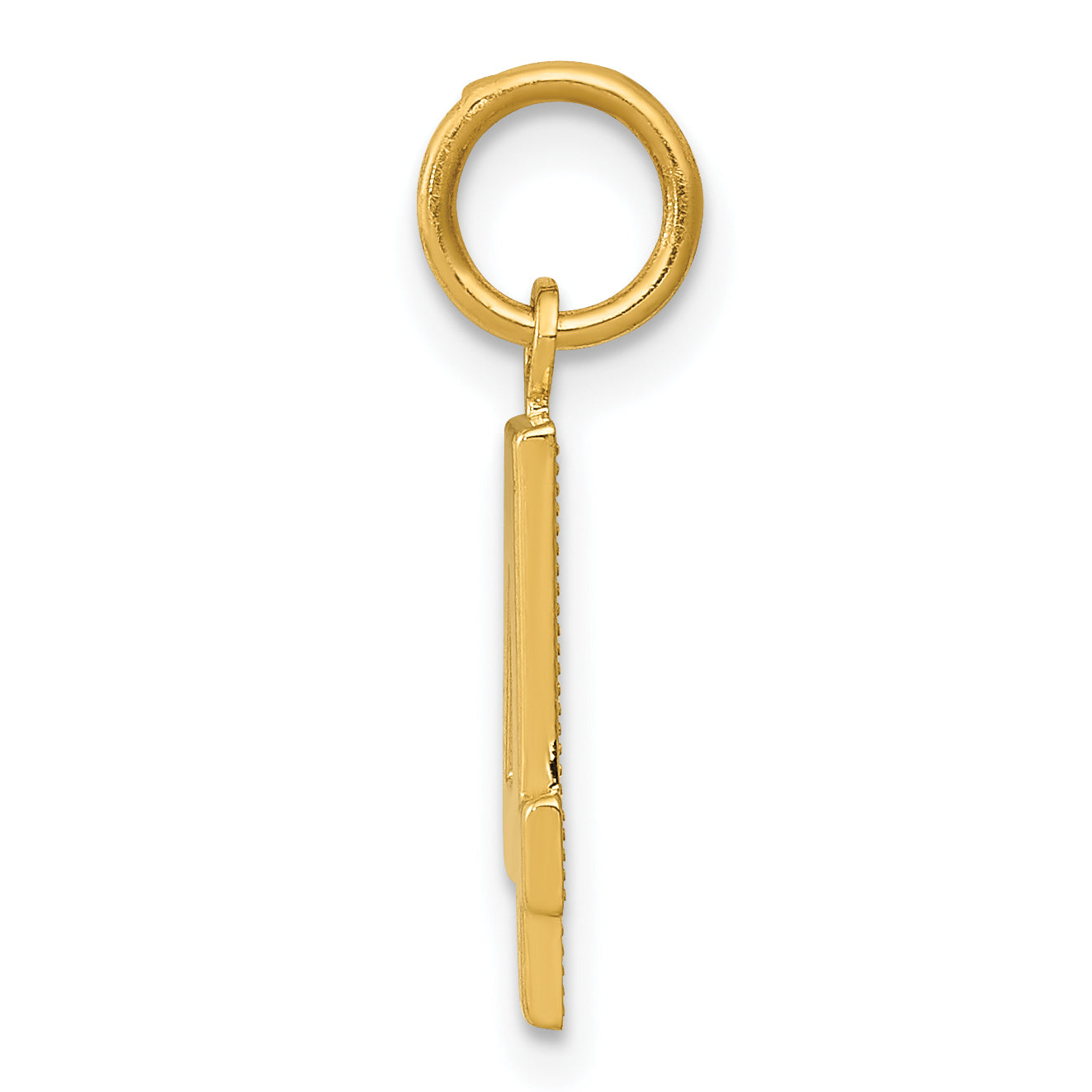 14K Yellow Gold Small Polished Number 4 Charm