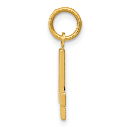 14K Yellow Gold Small Polished Number 4 Charm