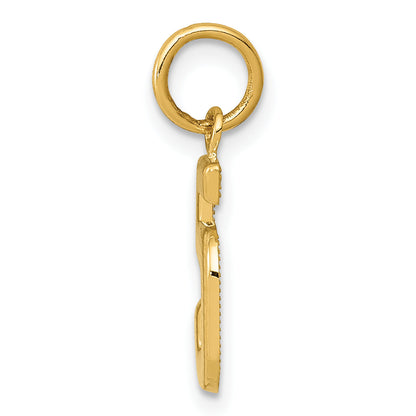 14K Yellow Gold Small Polished Number 5 Charm