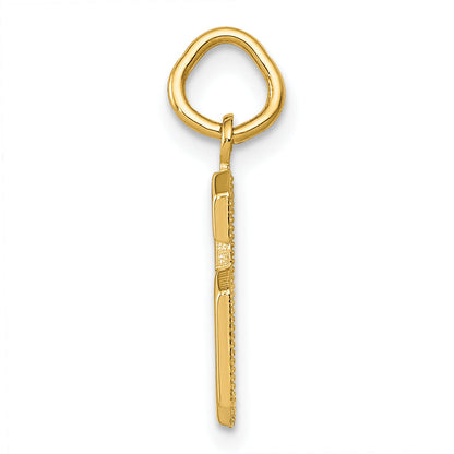 14K Yellow Gold Small Polished Number 6 Charm