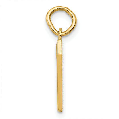 14K Yellow Gold Small Polished Number 7 Charm