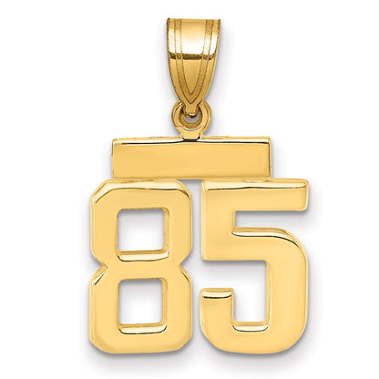 10K Yellow Gold Small Polished Number 85 Charm