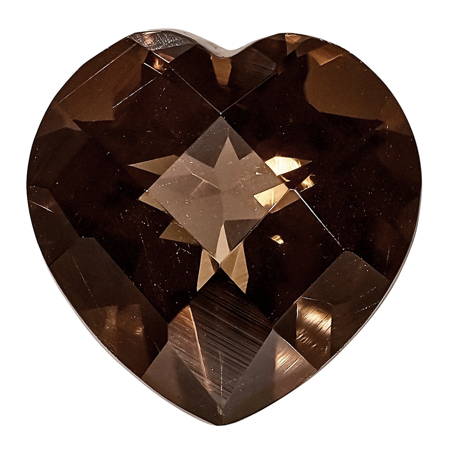 Gemstone Smoky Quartz Aa Quality 8mm Heart Checkerboard