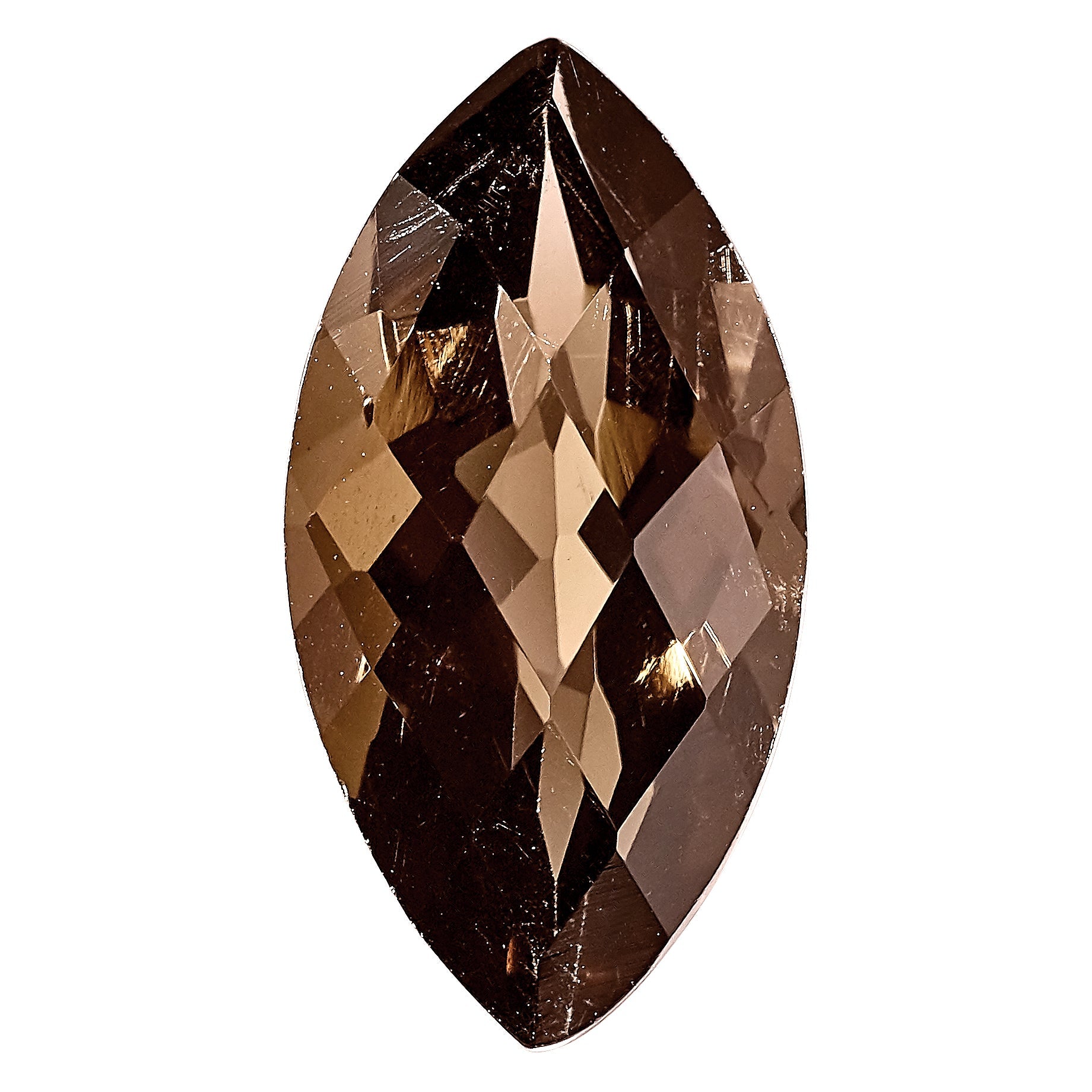 Gemstone Smoky Quartz Aa Quality 7X3.5mm Marquise Checkerboard