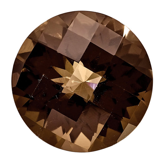 Gemstone Smoky Quartz Aa Quality 8mm Round Checkerboard