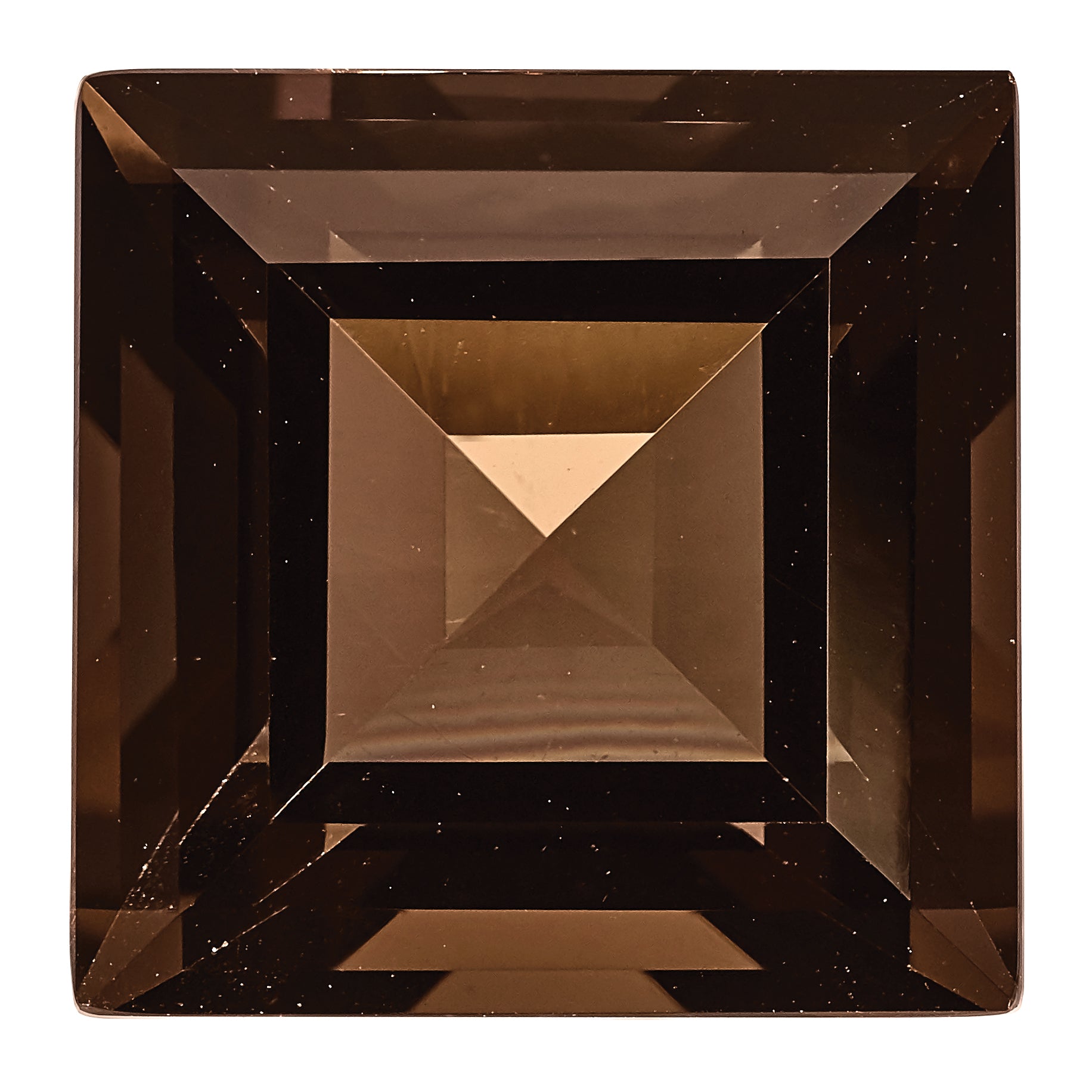 Gemstone Smoky Quartz Aa Quality 10mm Square Step-Cut